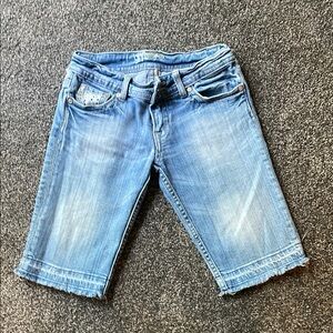 Miss Me Light Blue Denim Bermudas